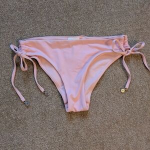 Pink Bikini Bottom with Side Ties